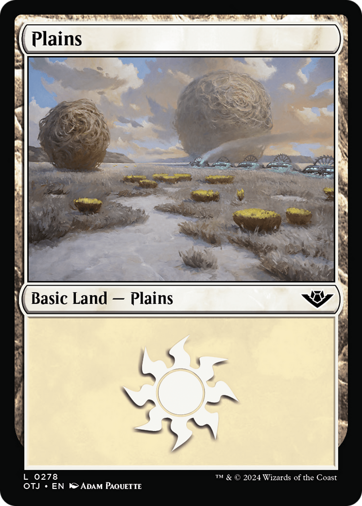 Magic: The Gathering - Plains #278 Foil - Outlaws of Thunder Junction