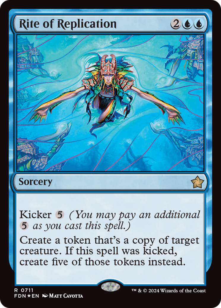 Magic: The Gathering - Rite of Replication Foil - Foundations