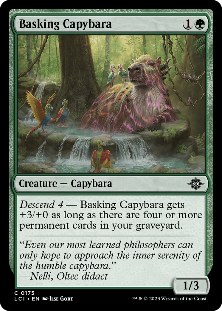 Magic: The Gathering - Basking Capybara Foil - The Lost Caverns of Ixalan