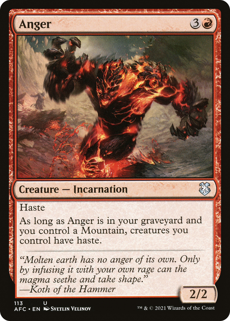 Magic: The Gathering - Anger - Forgotten Realms Commander