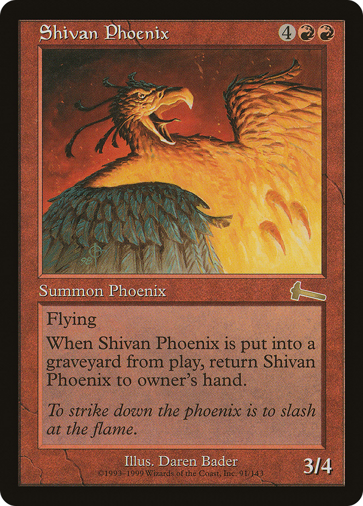 Magic: The Gathering - Shivan Phoenix - Urza's Legacy