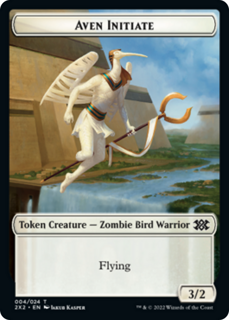 Magic: The Gathering - Aven Initiate Token - Double Masters 2022 Tokens