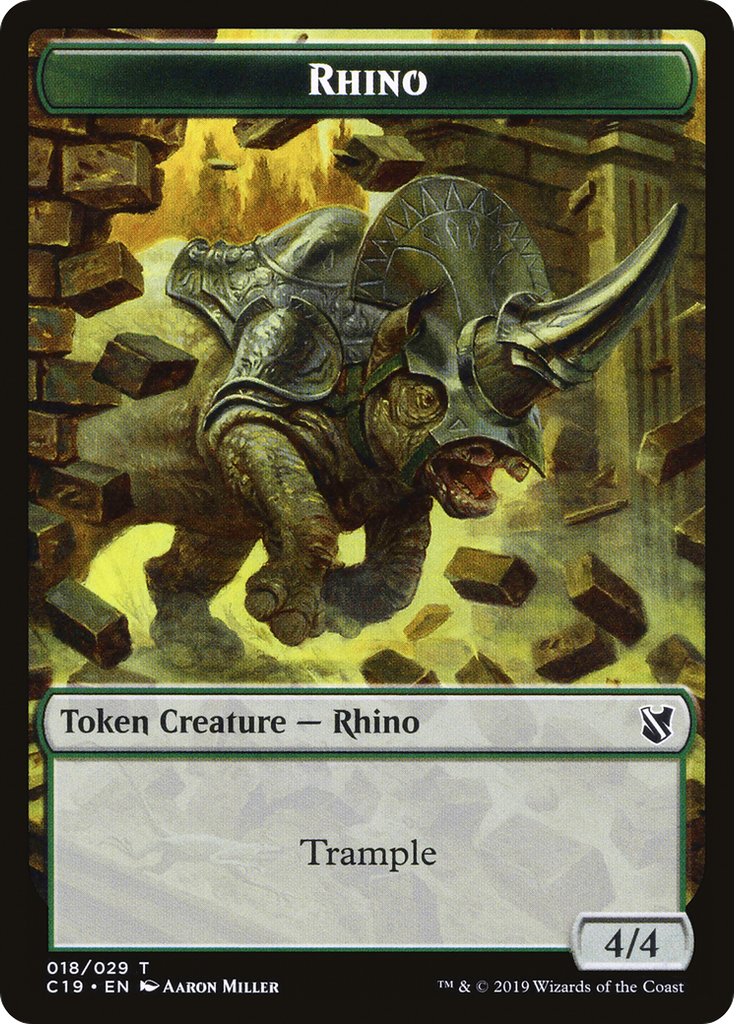 Magic: The Gathering - Rhino Token - Commander 2019 Tokens