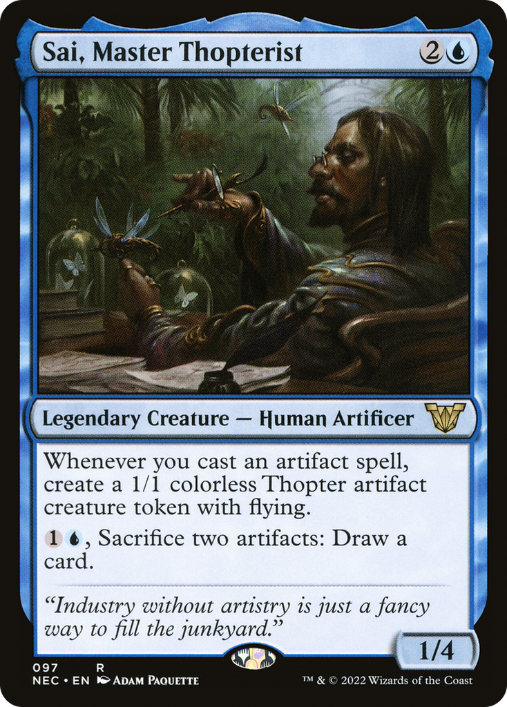 Magic: The Gathering - Sai, Master Thopterist - Neon Dynasty Commander