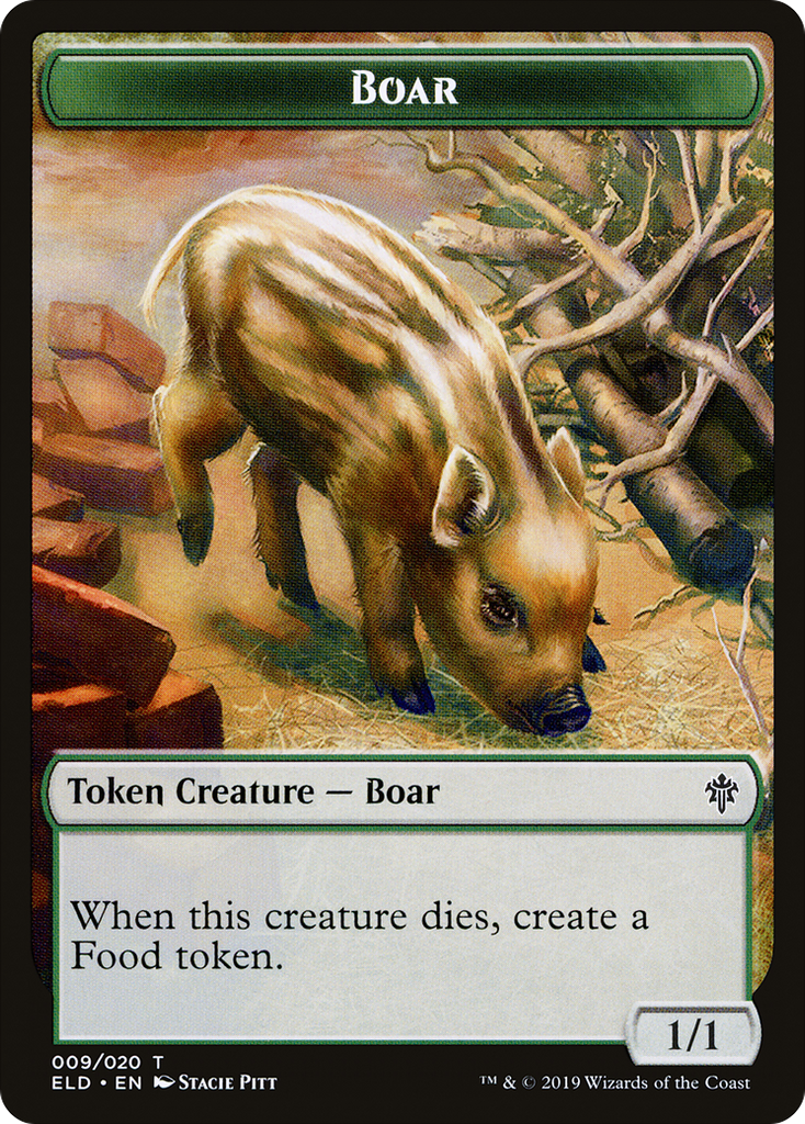Magic: The Gathering - Boar Token - Throne of Eldraine Tokens