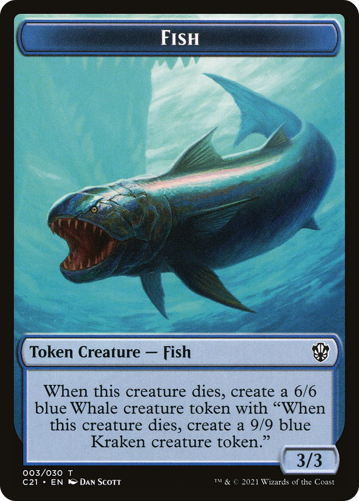 Magic: The Gathering - Fish Token - Commander 2021 Tokens