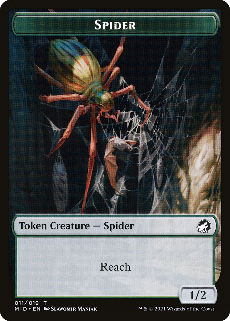 Magic: The Gathering - Spider Token - Innistrad: Midnight Hunt Tokens