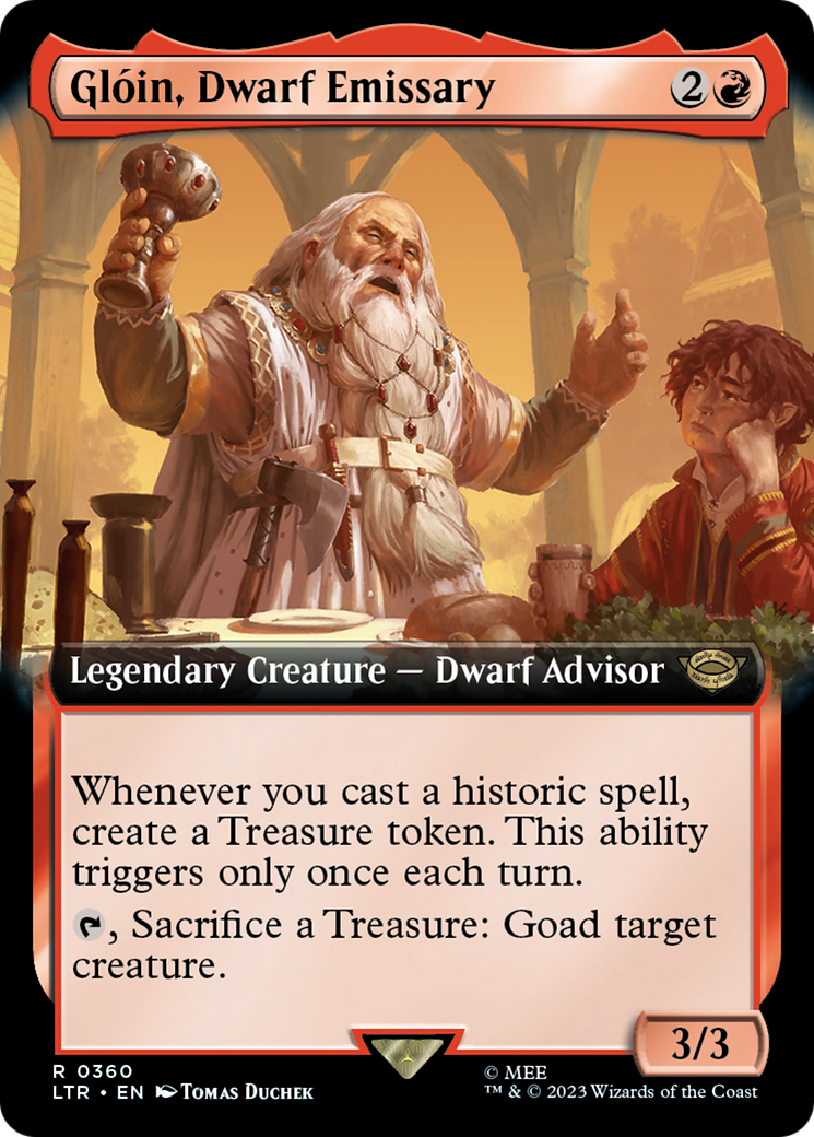 Magic: The Gathering - Glóin, Dwarf Emissary Foil - The Lord of the Rings: Tales of Middle-earth