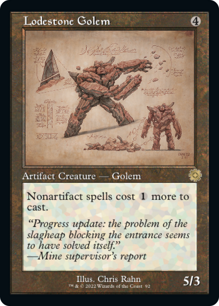 Magic: The Gathering - Lodestone Golem - The Brothers' War Retro Artifacts