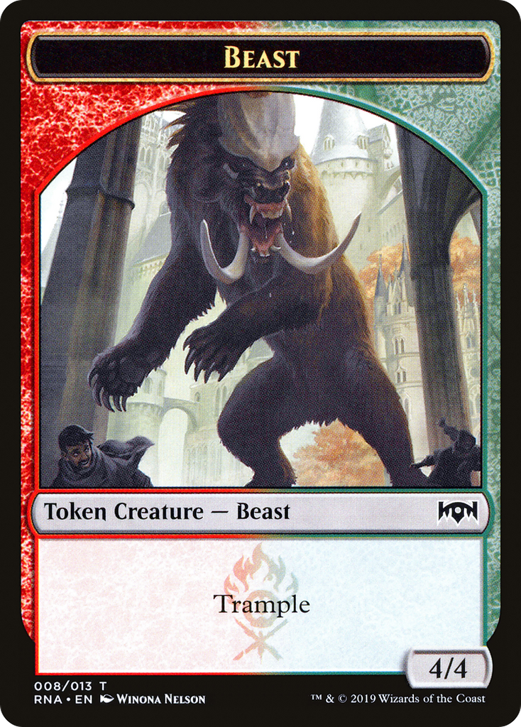 Magic: The Gathering - Beast Token - Ravnica Allegiance Tokens