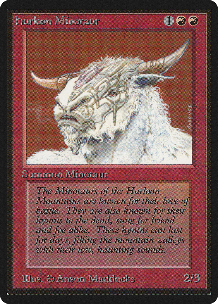 Magic: The Gathering - Hurloon Minotaur - Limited Edition Beta