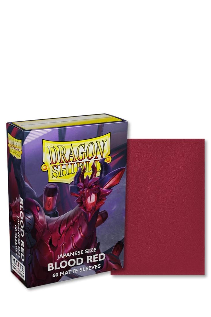 Dragon Shield - 60 Sleeves Japanische Grösse - Matte Blood Red