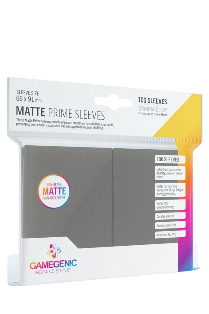 Gamegenic - 100 Matte Prime Sleeves Standardgrösse - Grau