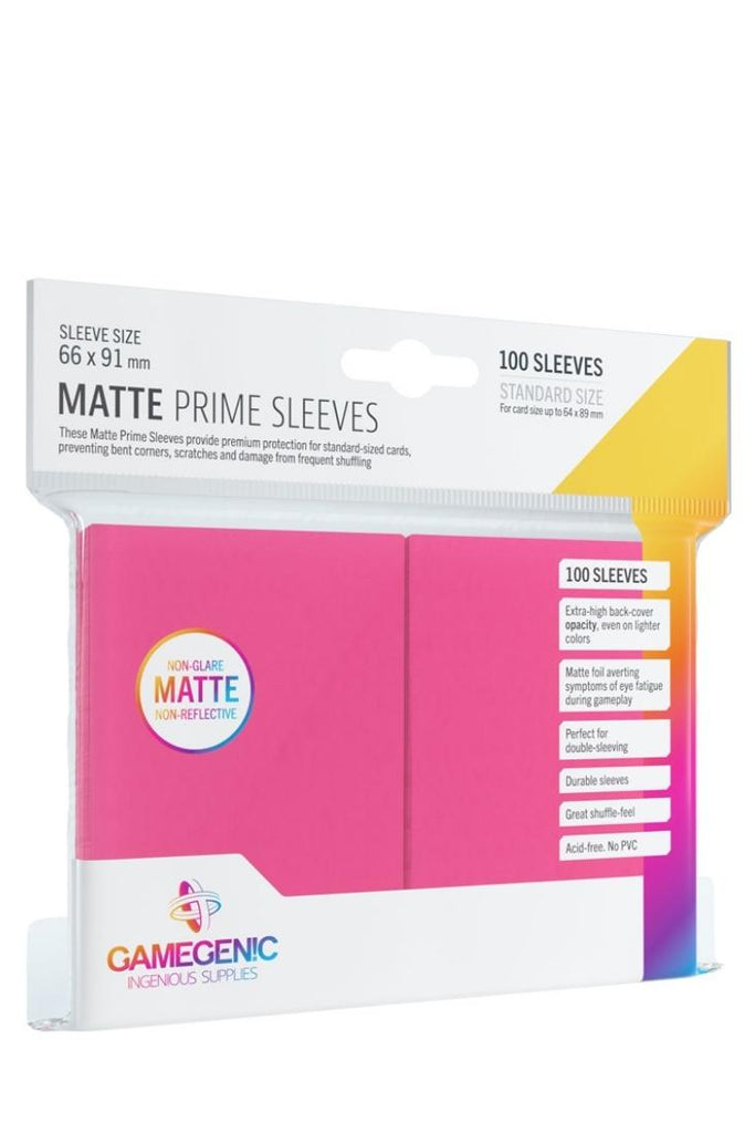 Gamegenic - 100 Matte Prime Sleeves Standardgrösse - Pink