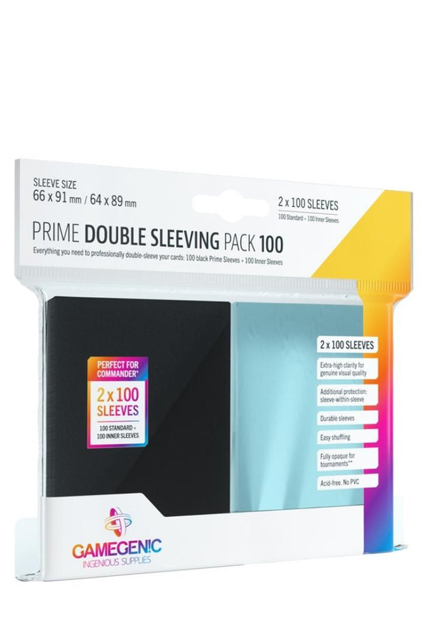 GAMEGEN!C Prime Double Sleeving Pack – 100 Fundas Externas E Internas Para Cartas Tamaño Estándar, Opacas Y Perfectas Para Commander Y Torneos