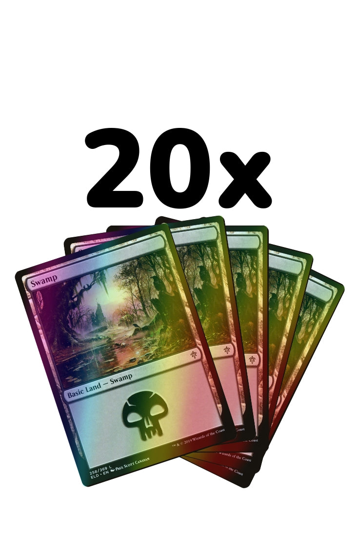 Magic: The Gathering - 20 Basic Lands - Swamp - Englisch