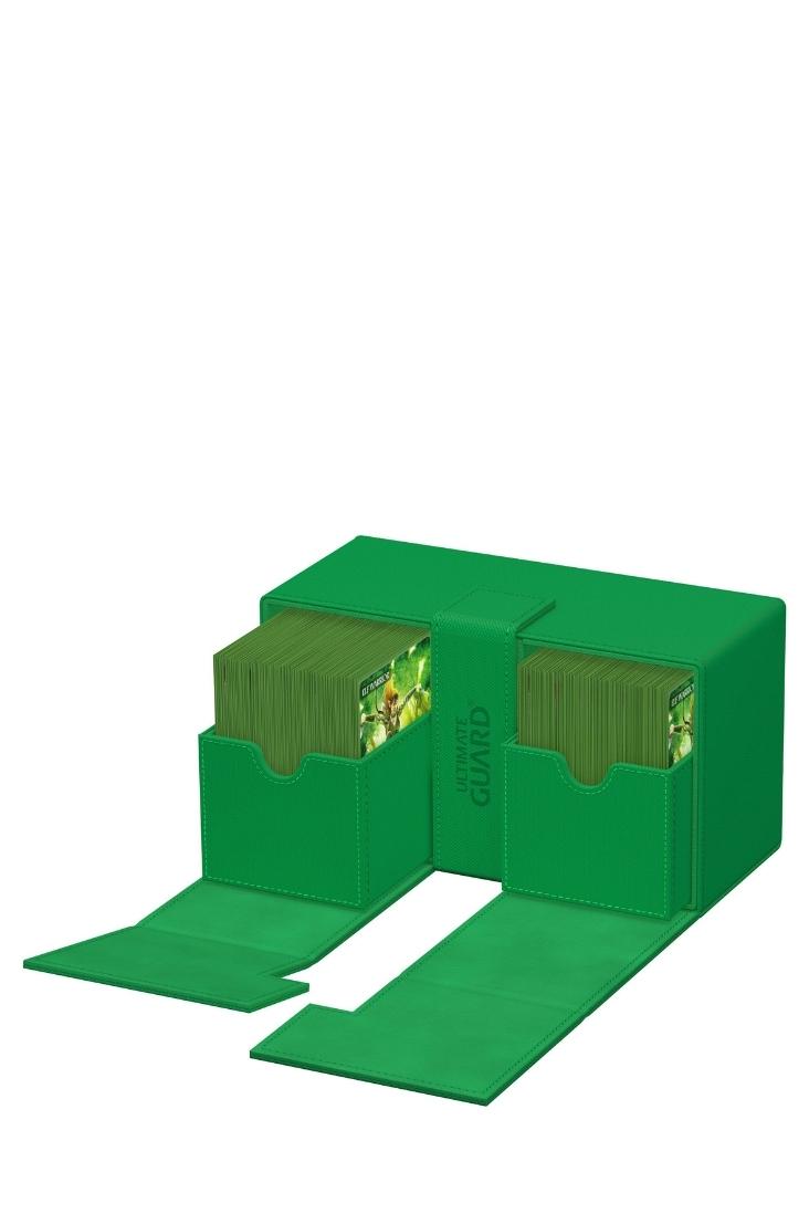 Ultimate Guard - Twin Flip'n'Tray 200+ XenoSkin Monocolor - Grün