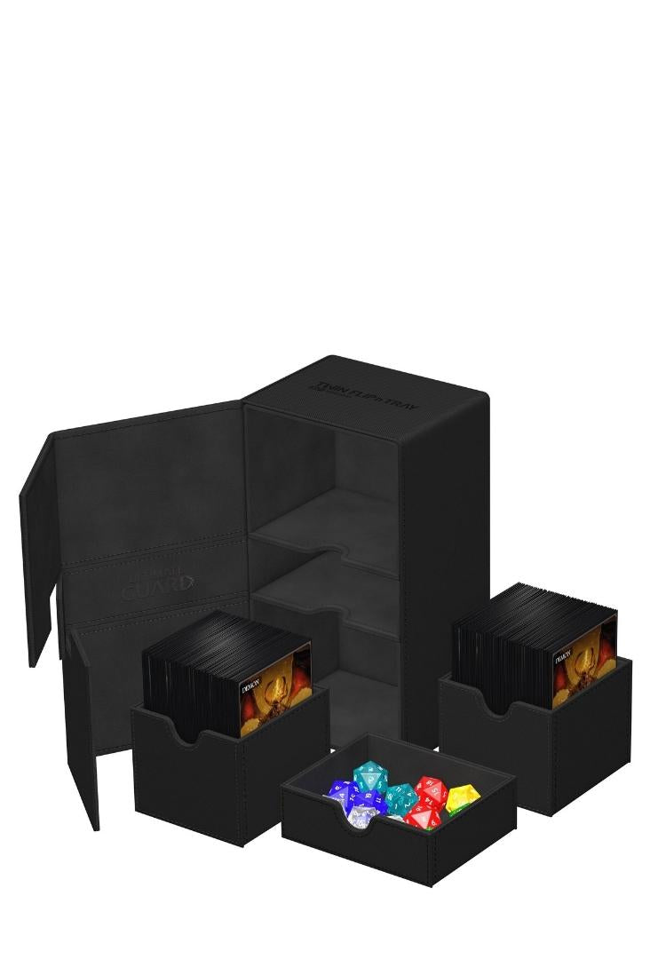 Ultimate Guard - Twin Flip'n'Tray 200+ XenoSkin Monocolor - Schwarz