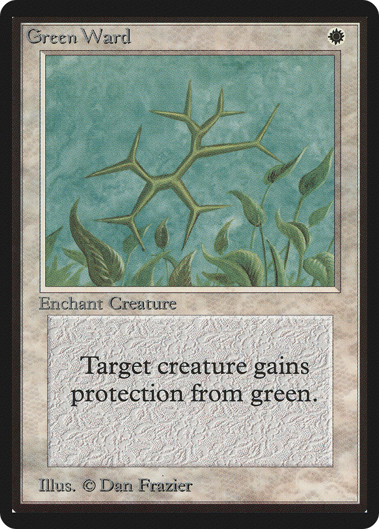 Magic: The Gathering - Green Ward - Limited Edition Beta