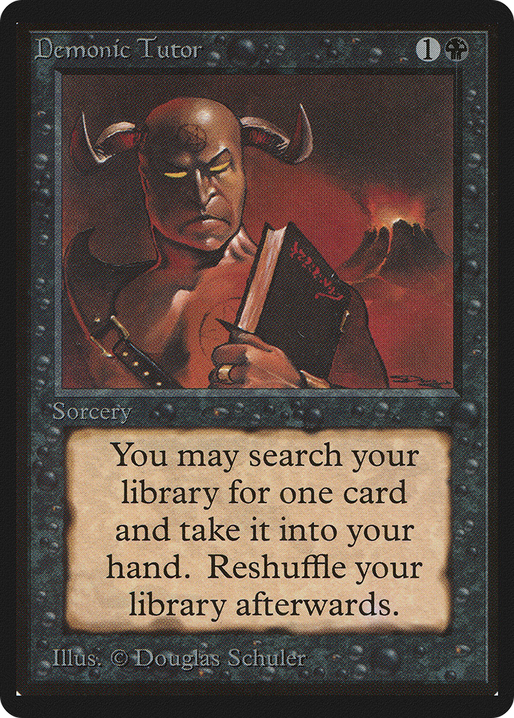 Magic: The Gathering - Demonic Tutor - Limited Edition Beta