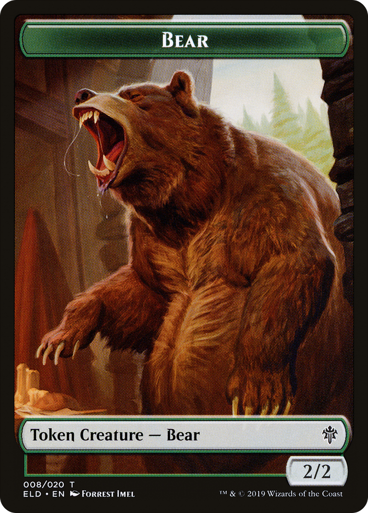 Magic: The Gathering - Bear Token - Throne of Eldraine Tokens