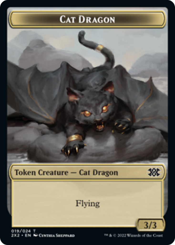 Magic: The Gathering - Cat Dragon Token - Double Masters 2022 Tokens