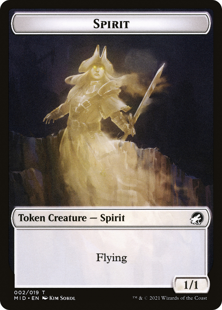 Magic: The Gathering - Spirit Token - Innistrad: Midnight Hunt Tokens