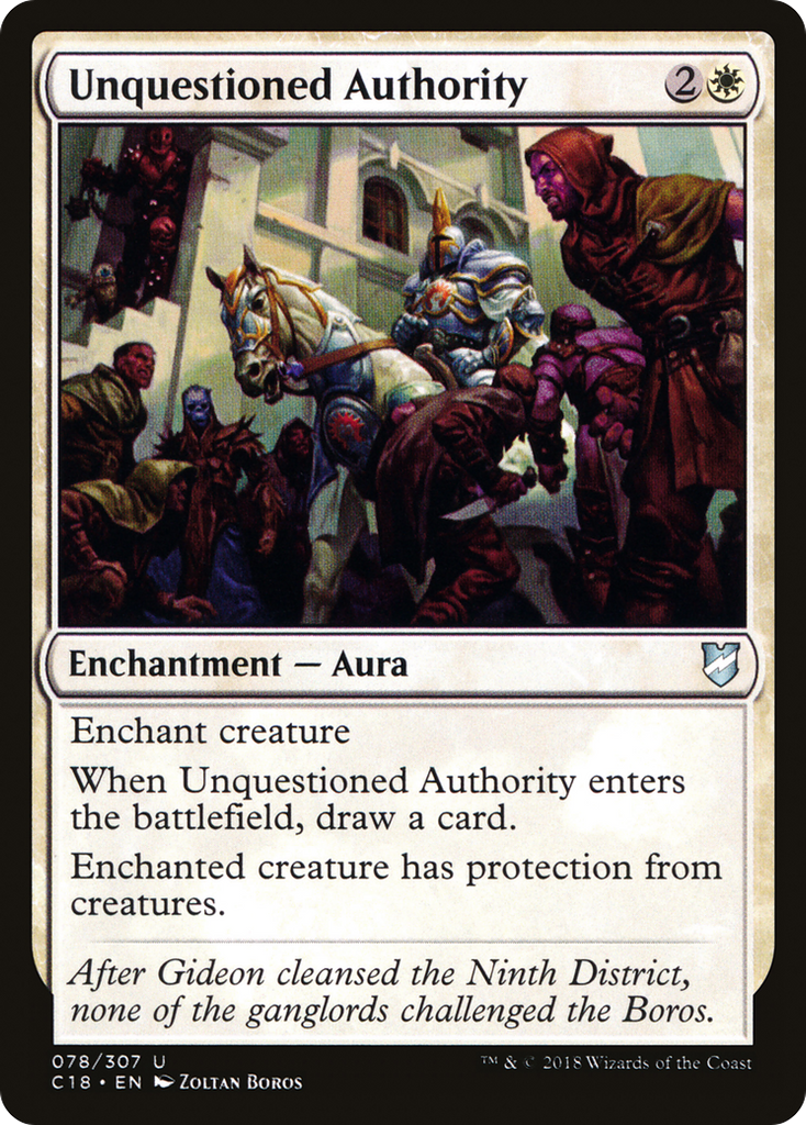 Magic: The Gathering - Unquestioned Authority - Commander 2018