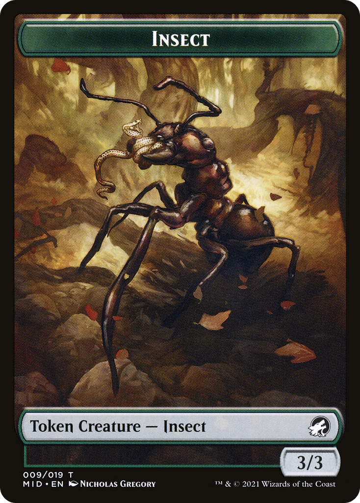 Magic: The Gathering - Insect Token - Innistrad: Midnight Hunt Tokens