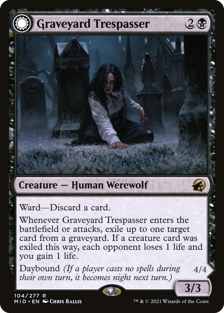 Magic: The Gathering - Graveyard Trespasser // Graveyard Glutton - Innistrad: Midnight Hunt