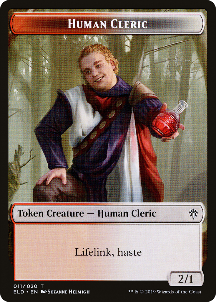 Magic: The Gathering - Human Cleric Token - Throne of Eldraine Tokens