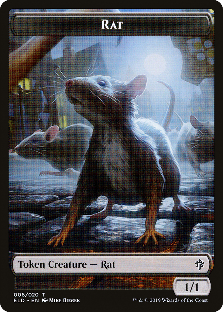 Magic: The Gathering - Rat Token - Throne of Eldraine Tokens
