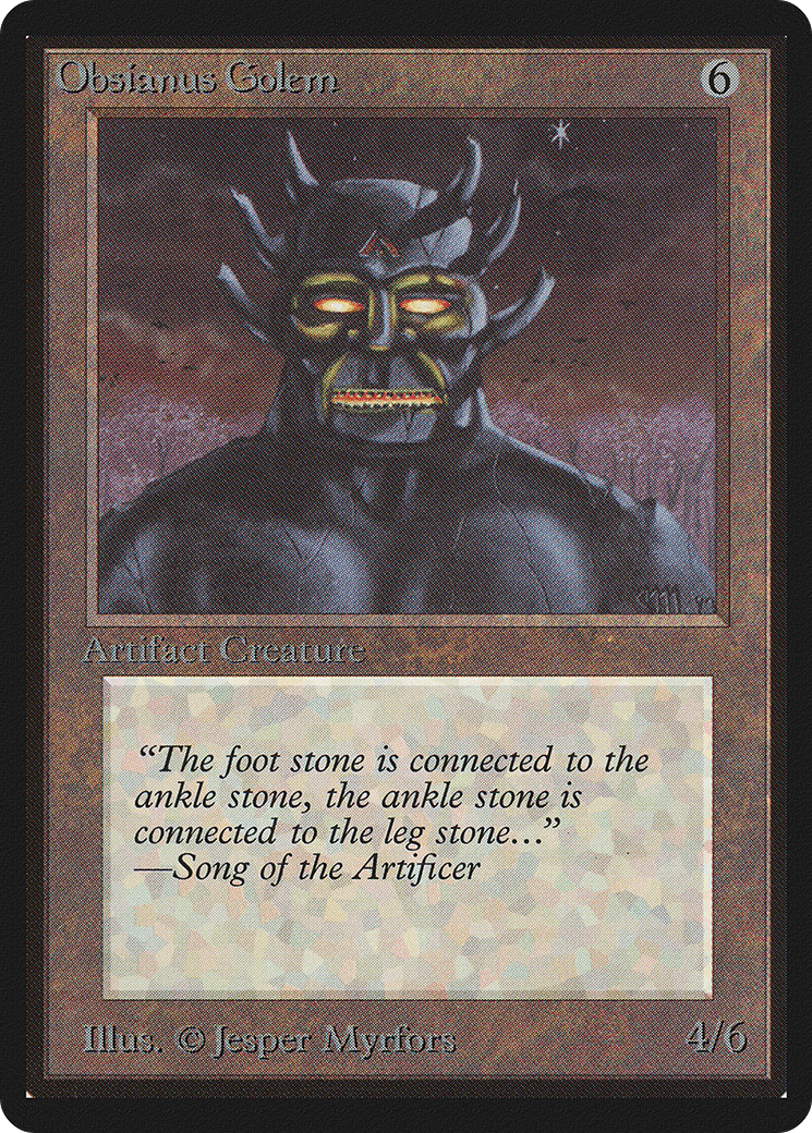 Magic: The Gathering - Obsianus Golem - Limited Edition Beta