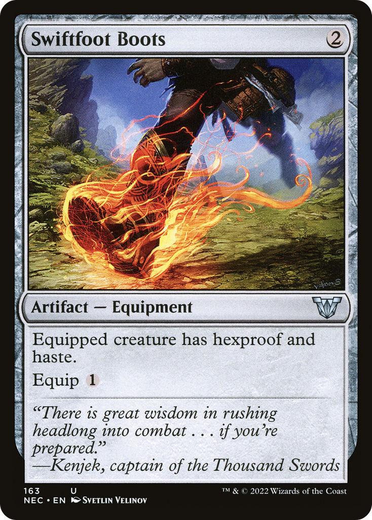 Magic: The Gathering - Swiftfoot Boots - Neon Dynasty Commander