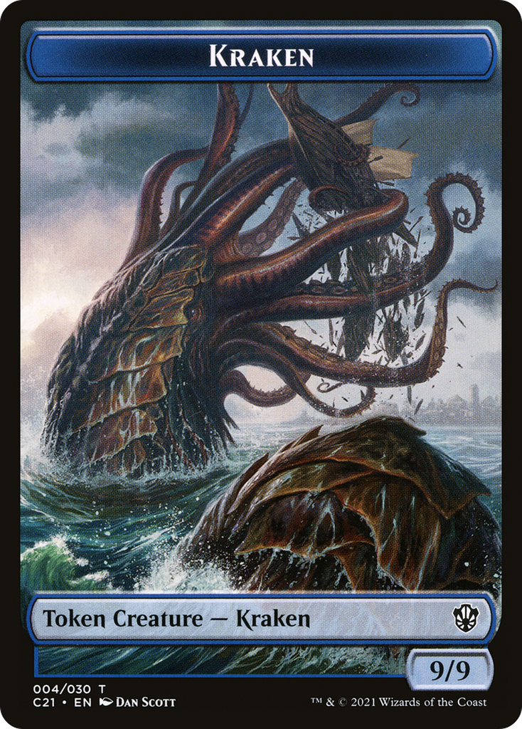Magic: The Gathering - Kraken Token - Commander 2021 Tokens