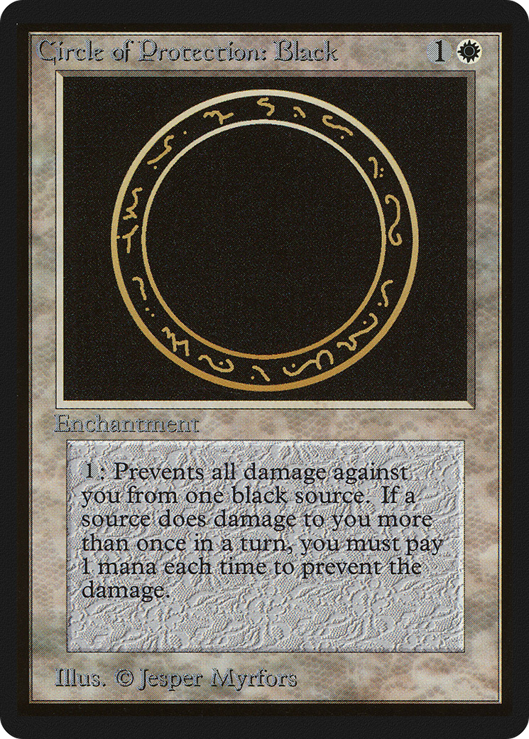Magic: The Gathering - Circle of Protection: Black - Limited Edition Beta