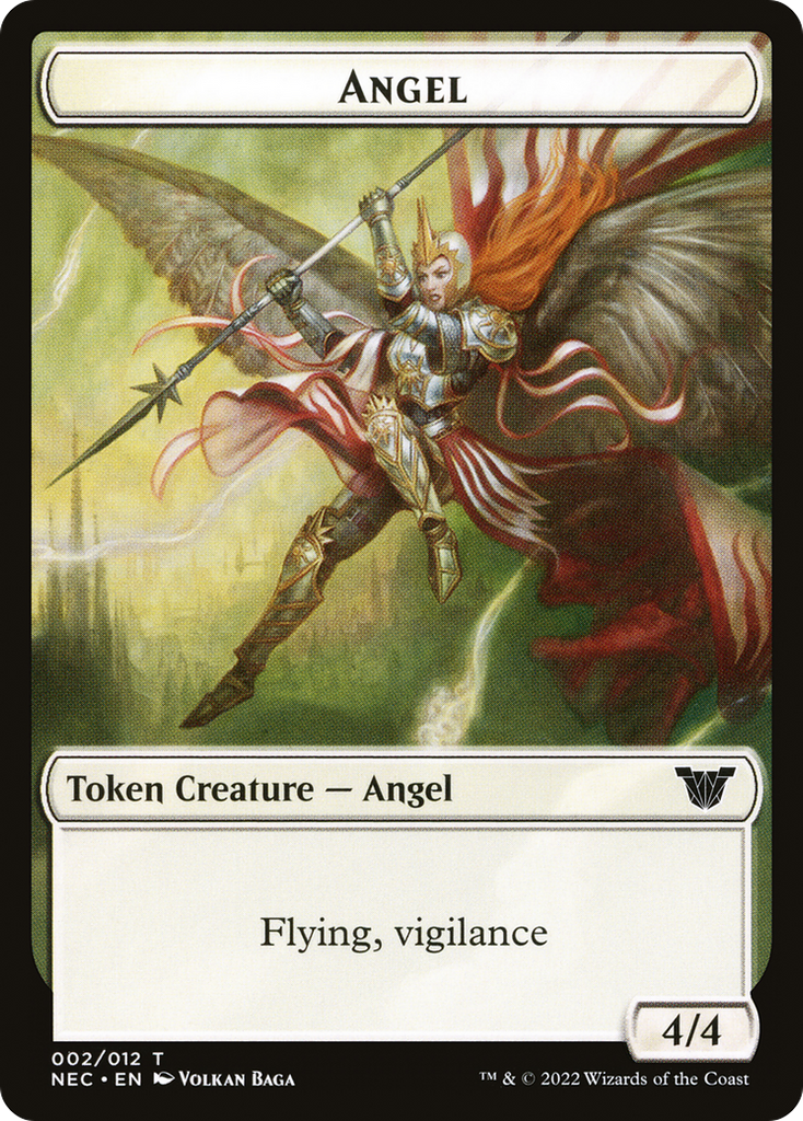 Magic: The Gathering - Angel Token - Neon Dynasty Commander Tokens