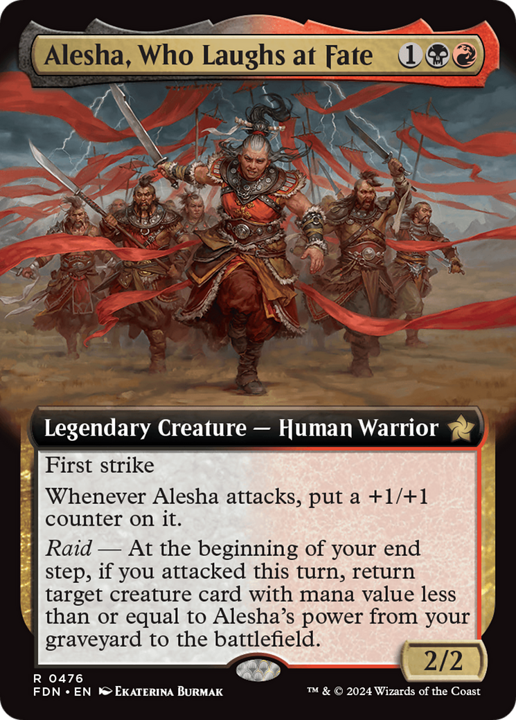 Magic: The Gathering - Alesha, Who Laughs at Fate Foil - Foundations