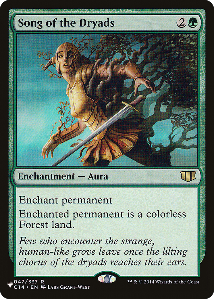 Magic: The Gathering - Song of the Dryads - The List