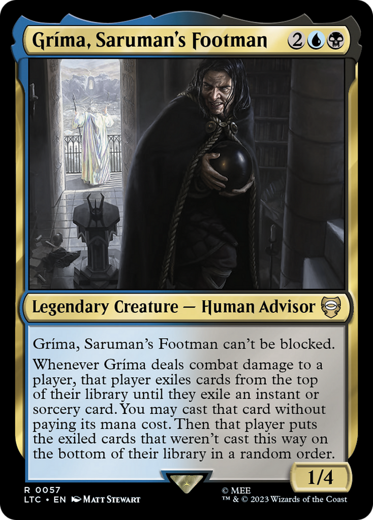 Magic: The Gathering - Gríma, Saruman's Footman - Tales of Middle-earth Commander