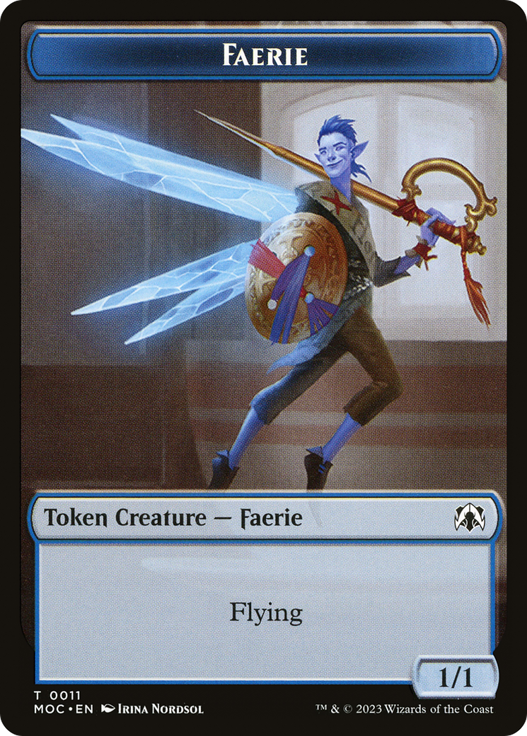 Magic: The Gathering - Faerie Token - March of the Machine Commander Tokens