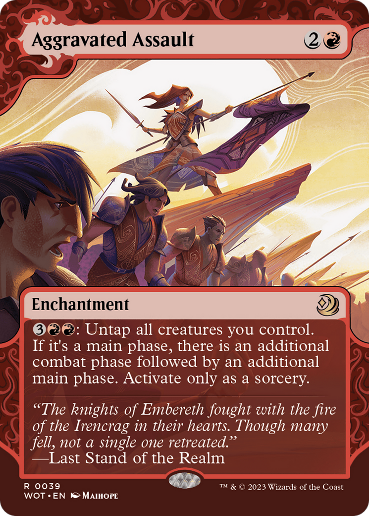 Magic: The Gathering - Aggravated Assault Foil - Wilds of Eldraine: Enchanting Tales