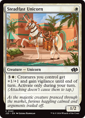 Magic: The Gathering - Steadfast Unicorn - Foundations Jumpstart