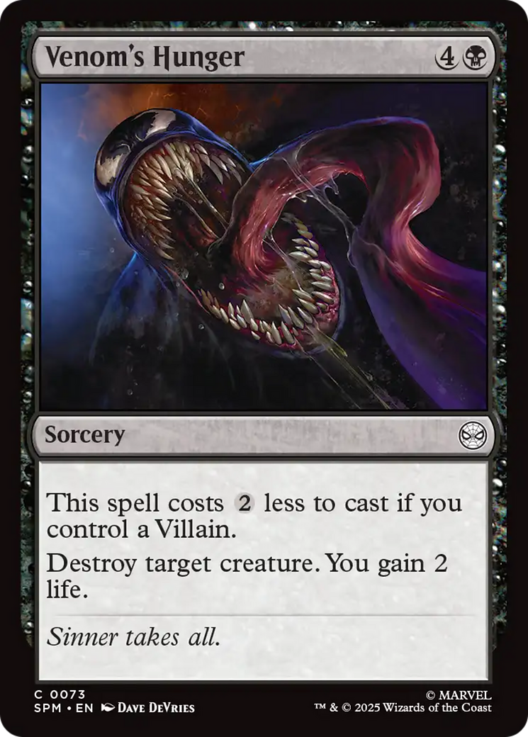 Magic: The Gathering - Venom's Hunger - Marvel's Spider-Man