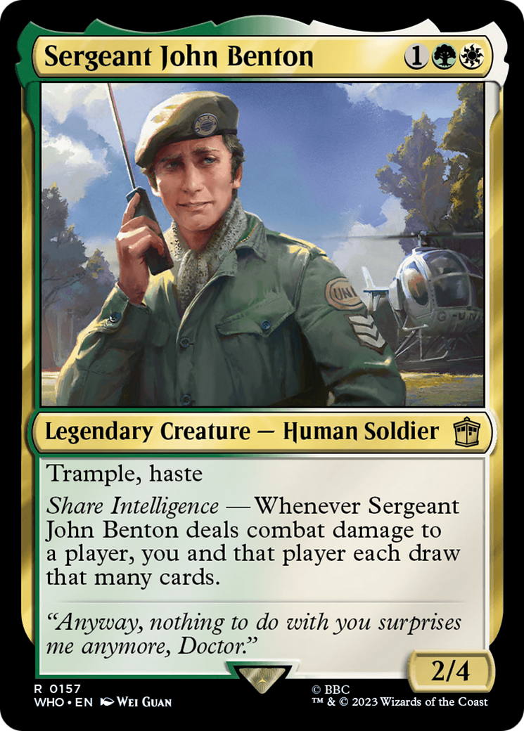 Magic: The Gathering - Sergeant John Benton Foil - Doctor Who
