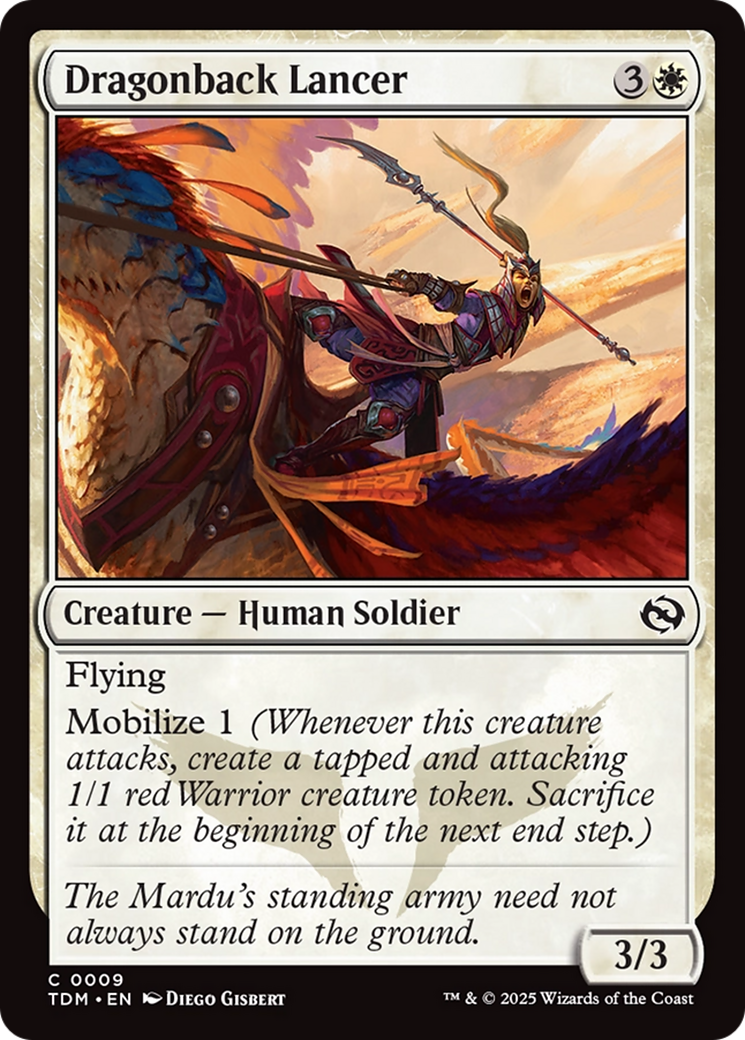 Magic: The Gathering - Dragonback Lancer Foil - Tarkir: Dragonstorm