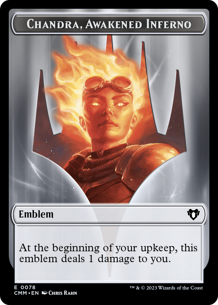 Magic: The Gathering - Chandra, Awakened Inferno Emblem - Commander Masters Tokens