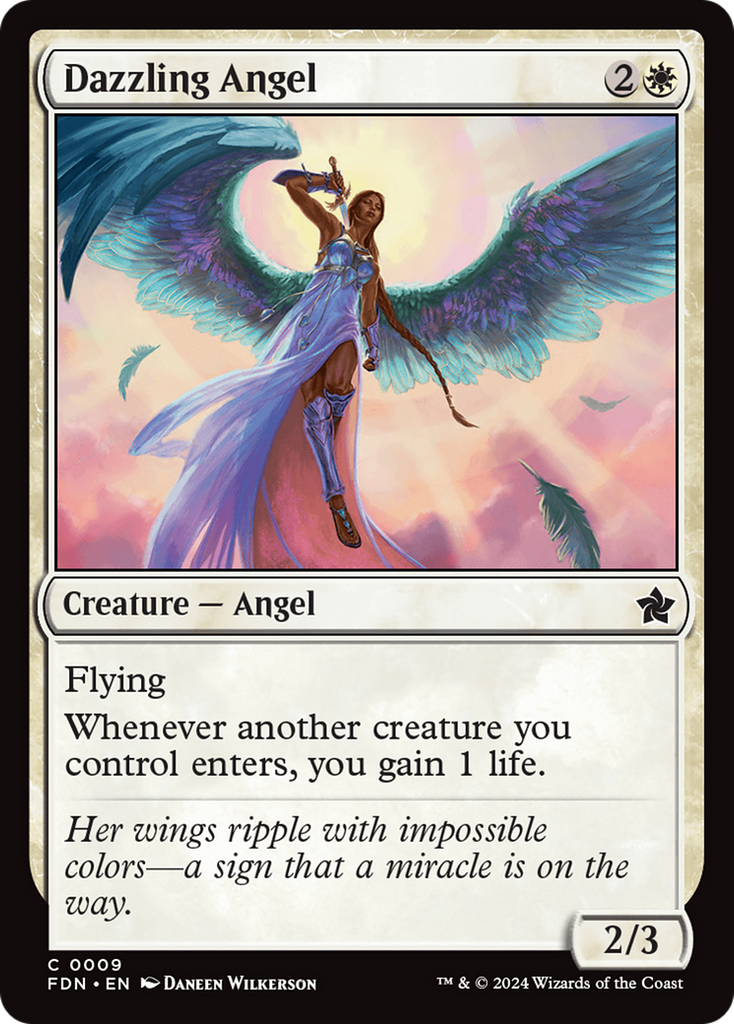 Magic: The Gathering - Dazzling Angel Foil - Foundations