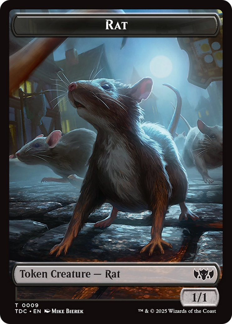 Magic: The Gathering - Rat Token - Tarkir: Dragonstorm Commander Tokens
