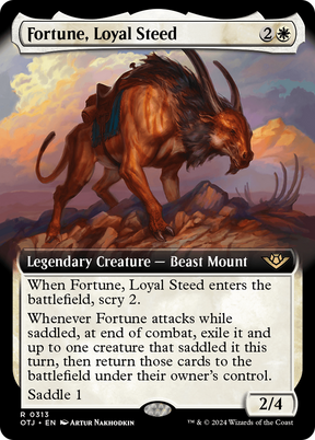 Magic: The Gathering - Fortune, Loyal Steed Foil - Outlaws of Thunder Junction